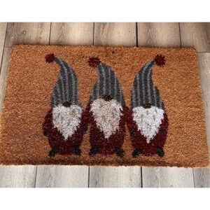 Pottery Barn Gnome Coir Welcome Indoor/Outdoor Mats 22" x 36" Christmas Retired